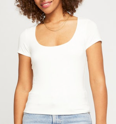 Karis Scoopneck Tee White