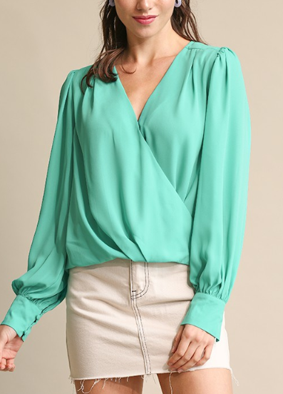 Santern Sleeve Blouse Seafoam