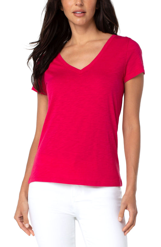 V-neck Tee Lollipop Red