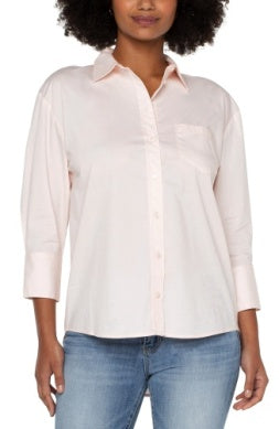 Oversized Classic Button Down It Peony